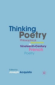 Cover of Thinking Poetry by J. Acquisto