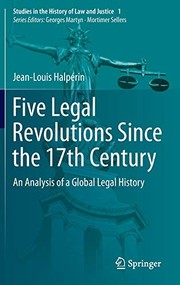 Cover of Five Legal Revolutions Since the 17th Century by Jean-Louis Halpérin