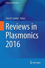 Front cover of Reviews in Plasmonics 2016 by Chris D. Geddes