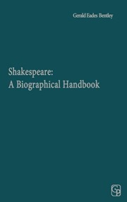 Cover of Shakespeare by Gerald Eades Bentley
