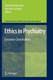 Cover of Ethics in Psychiatry by Hanfried Helmchen