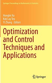 Front cover of Optimization and Control Techniques and Applications by Honglei Xu
