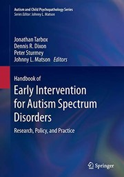 Front cover of Handbook of Early Intervention for Autism Spectrum Disorders by Jonathan Tarbox