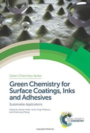 Front cover of Green Chemistry for Surface Coatings, Inks and Adhesives by Rainer Höfer