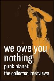 Cover of We Owe You Nothing: Punk Planet by Daniel Sinker