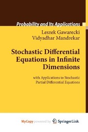 Front cover of Stochastic Differential Equations in Infinite Dimensions by Leszek Gawarecki