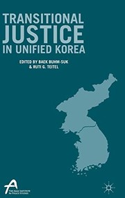 Front cover of Transitional Justice in Unified Korea by Ruti G. Teitel