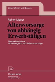 Front cover of Altersvorsorge von abhängig Erwerbstätigen by Rainer Mauer