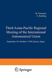 Front cover of Third Asian-Pacific Regional Meeting of the International Astronomical Union by M. Kitamura