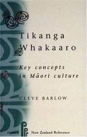 Cover of Tikanga whakaaro by Cleve Barlow
