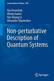Front cover of Non-perturbative Description of Quantum Systems by Ilya Feranchuk