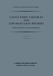 Front cover of Cataclysmic Variables and Low-Mass X-Ray Binaries by Donald Q. Lamb