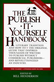 Front cover of The publish-it-yourself handbook by Bill Henderson
