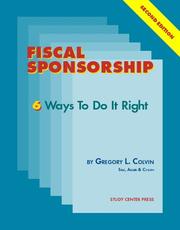 Front cover of Fiscal Sponsorship by Gregory L.Colvin