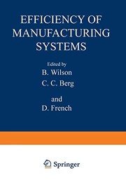 Cover of Efficiency of Manufacturing Systems by B. Wilson