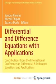 Cover of Differential and Difference Equations with Applications by Sandra Pinelas