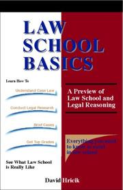 Cover of Law School Basics by David Hricik