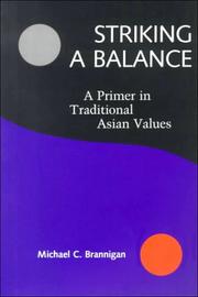 Cover of Striking a balance by Michael C. Brannigan