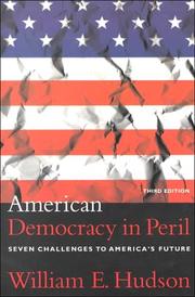 Cover of American Democracy in Peril by William E. Hudson