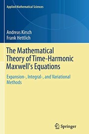 Front cover of The Mathematical Theory of Time-Harmonic Maxwell's Equations by Andreas Kirsch