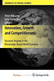 Cover of Innovation, Growth and Competitiveness by Peter Nijkamp
