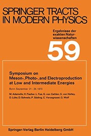 Front cover of Symposium on Meson-, Photo-, and Electroproduction at Low and Intermediate Energies by Gerhard Höhler