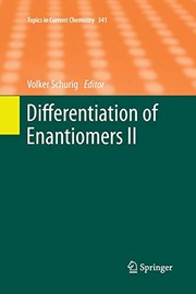 Front cover of Differentiation of Enantiomers II by Volker Schurig