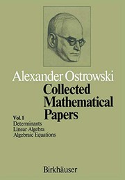 Cover of Collected Mathematical Papers by A. Ostrowski