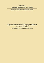 Cover of Report on the algorithmic language ALGOL 68 by Adriaan van Wijngaarden