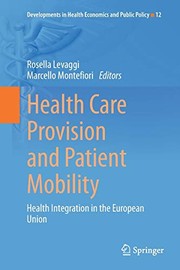 Front cover of Health Care Provision and Patient Mobility by Rosella Levaggi