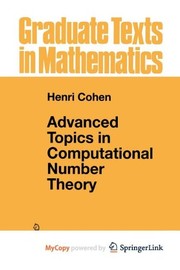 Front cover of Advanced Topics in Computational Number Theory by Henri Cohen