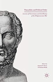 Front cover of Thucydides and Political Order by Christian R. Thauer