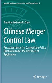 Front cover of Chinese Merger Control Law by Tingting Weinreich-Zhao