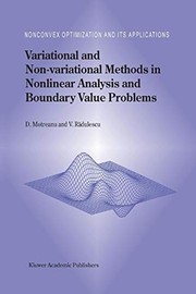 Cover of Variational and Non-variational Methods in Nonlinear Analysis and Boundary Value Problems by Dumitru Motreanu