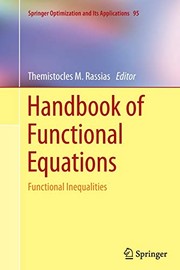 Cover of Handbook of Functional Equations by Themistocles M. Rassias