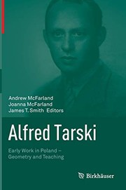 Front cover of Alfred Tarski by Andrew McFarland