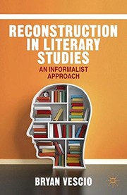 Cover of Reconstruction in Literary Studies by B. Vescio