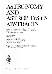 Front cover of Author and Subject Indexes by S. Böhme
