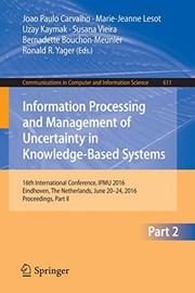 Front cover of Information Processing and Management of Uncertainty in Knowledge-Based Systems by Joao Paulo Carvalho