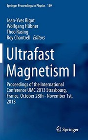 Front cover of Ultrafast Magnetism I by Jean-Yves Bigot