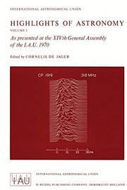 Front cover of Highlights of Astronomy by C. de Jager