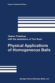 Front cover of Physical Applications of Homogeneous Balls by Yaakov Friedman