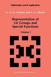 Front cover of Representation of Lie Groups and Special Functions : Volume 1 by N. Ja Vilenkin