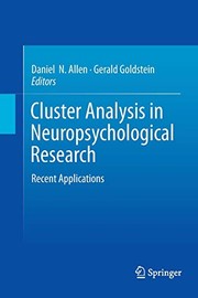 Front cover of Cluster Analysis in Neuropsychological Research by Daniel N. Allen