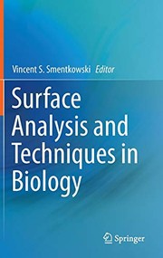 Cover of Surface Analysis and Techniques in Biology by Vincent S. Smentkowski