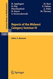 Front cover of Reports of the Midwest Category Seminar IV by H. Applegate