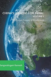 Front cover of China's Lessons for India : Volume I by Sangaralingam Ramesh