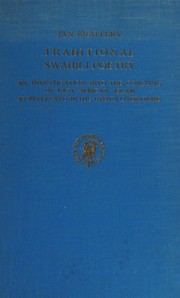 Front cover of Traditional Swahili poetry by Knappert, Jan.