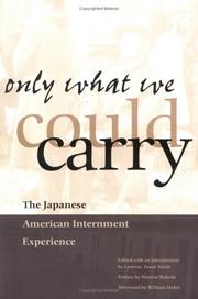 Cover of Only what we could carry by Lawson Fusao Inada