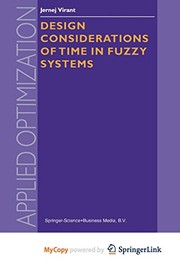 Front cover of Design Considerations of Time in Fuzzy Systems by J. Virant